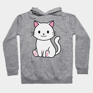 White kitty Hoodie